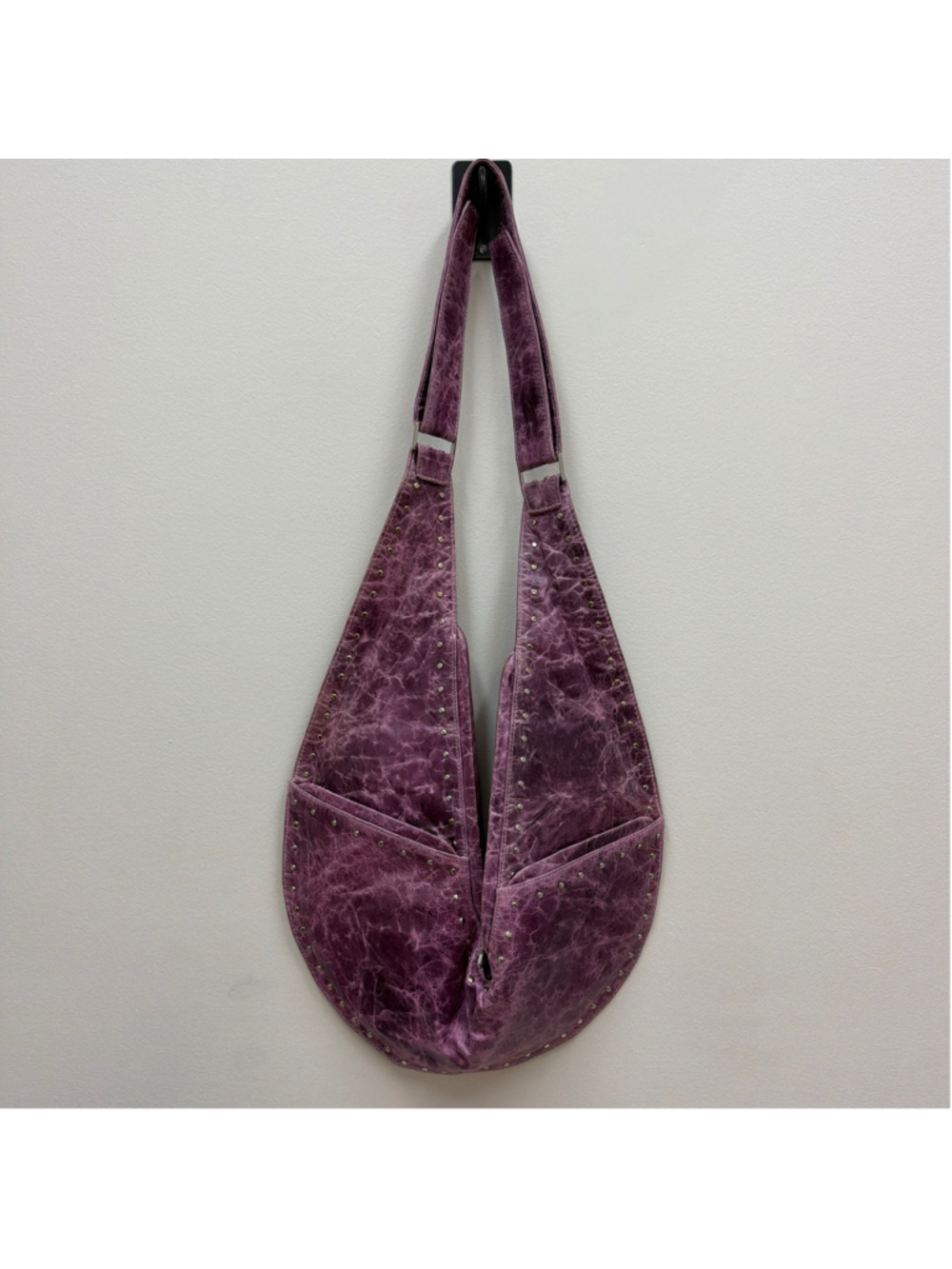 Sash Bag Purple Marbled Classic Studded Leather Bag! - Picture 5 of 7